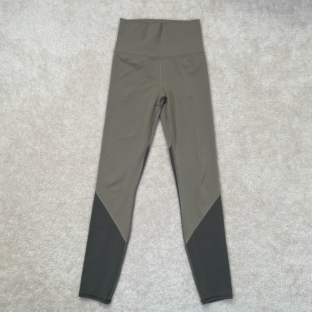 Vuori Color Block Studio Leggings Women's XS Green VW460 *No Care Tag